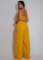 Set with drawstring and drawstring top, high waist, side zipper, loose pants, two-piece set