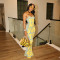 New Instagram style sexy slim fit and slimming printed chest wrapped dress, simple and spicy girl