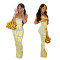 New Instagram style sexy slim fit and slimming printed chest wrapped dress, simple and spicy girl
