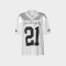 Fashionable street print contrasting loose casual short sleeved top V-neck sporty T-shirt women's clothing