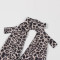 Fashionable and sexy hot girl hanging neck tie tight print leopard print backless hip lifting jumpsuit for women