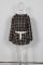 Fashion Millennium Girls' Grid Printed Zipper Short Coat Top Flower Bud Short Skirt Set