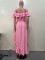 New women's one shoulder lotus leaf edge solid color tailcoat skirt in stock