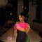 Fashionable, versatile, elastic, contrasting color, slim fit, sexy slanted neck long skirt, hip hugging dress for women