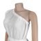 Fashionable women's dress with shoulder baring and waist cinching style, slim and long dress