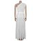 Fashionable women's dress with shoulder baring and waist cinching style, slim and long dress