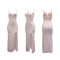 Strap dress, V-neck strapless dress, feather edge split design