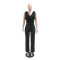 Sexy V-neck backless wooden ear tie jumpsuit casual long and comfortable slim fit women's clothing