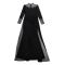 Fashionable women's elegant see through rhinestone long sleeved tight fitting dress