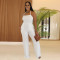 Fashion women's summer thin knitted sleeveless solid color jumpsuit new