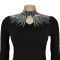 Fashionable women's elegant see through rhinestone long sleeved tight fitting dress