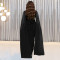 Fashionable women's clothing with elegant temperament, Middle Eastern rhinestone see through dress