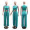 Round neck casual sleeveless sexy top paired with slim pants two-piece women's suit