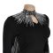 Fashionable women's elegant see through rhinestone long sleeved tight fitting dress