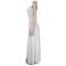 Fashionable women's dress with shoulder baring and waist cinching style, slim and long dress