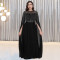 Fashionable women's clothing with elegant temperament, Middle Eastern rhinestone see through dress
