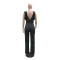 Sexy V-neck backless wooden ear tie jumpsuit casual long and comfortable slim fit women's clothing