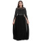 Fashionable women's clothing with elegant temperament, Middle Eastern rhinestone see through dress