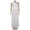 Fashionable women's dress with shoulder baring and waist cinching style, slim and long dress