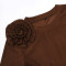 Fashionable round neck short sleeved top paired with split skirt and pleated long skirt, two-piece set for women's wear