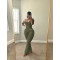 Women's contrasting cross flared pants nude yoga running fitness yoga suit two-piece set