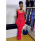 Women's contrasting cross flared pants nude yoga running fitness yoga suit two-piece set