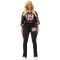 Fashion V-neck mesh pocket strap micro flared pants two-piece set from source