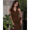 Cross border sleeveless lapel suit vest high waist slim fit zipper slit skirt two-piece set