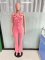 Women's denim fashion high stretch sexy backless lapel workwear pants jumpsuit