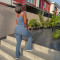 Women's contrasting cross flared pants nude yoga running fitness yoga suit two-piece set