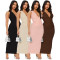 Cross border sleeveless lapel suit vest high waist slim fit zipper slit skirt two-piece set