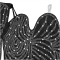 Hot stamping long dress with black fish tail shawl and long sleeves for women