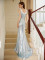 New solid color suspender V-neck slimming fish tail small tail elegant slimming long banquet evening dress