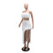 Summer women's beach dress, European and American ruffle edge skirt, halter top, sexy two