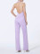 V-neck elegant hanging neck sleeveless long jumpsuit