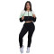 Fashion women's casual sports hooded top and pants two-piece set