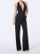 V-neck elegant hanging neck sleeveless long jumpsuit