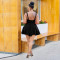 Fashionable women's summer sexy shoulder strap waist cinching jumpsuit short skirt new