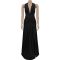 Fashionable women's summer sexy hanging neck backless slit dress