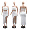 Summer women's beach dress, European and American ruffle edge skirt, halter top, sexy two