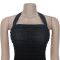 Fashionable women's summer mesh sexy slit solid color dress
