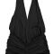 Fashionable women's summer sexy hanging neck backless slit dress