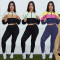 Fashion women's casual sports hooded top and pants two-piece set