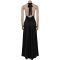 Fashionable women's summer sexy hanging neck backless slit dress