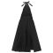 Fashionable women's summer sexy hanging neck backless slit dress