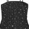 Fashionable women's summer sexy rhinestone suspender slit dress