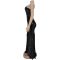 Fashionable women's summer sexy rhinestone suspender slit dress