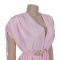 Fashionable women's casual solid color V-neck lace up wide leg jumpsuit
