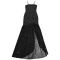 Fashionable women's summer sexy rhinestone suspender slit dress