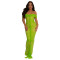 Fashionable women's elegant mesh pleated slim fit hip hugging dress